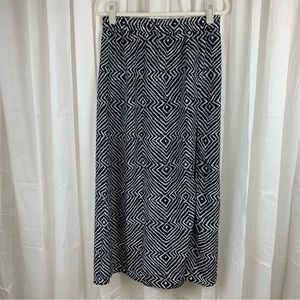 MICHAEL Michael Kors Black & White Geometric Maxi Skirt Size S EUC